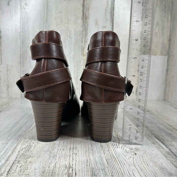 THALIA SODI Tully Women's Brown Strappy Buckle Accent Bootie #1004 - Picture 8 of 12